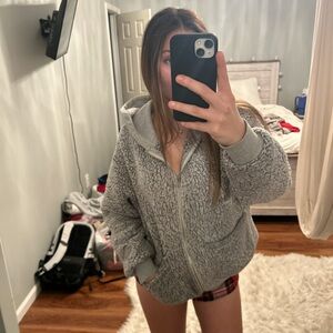 Urban outfitters fuzzy zip up